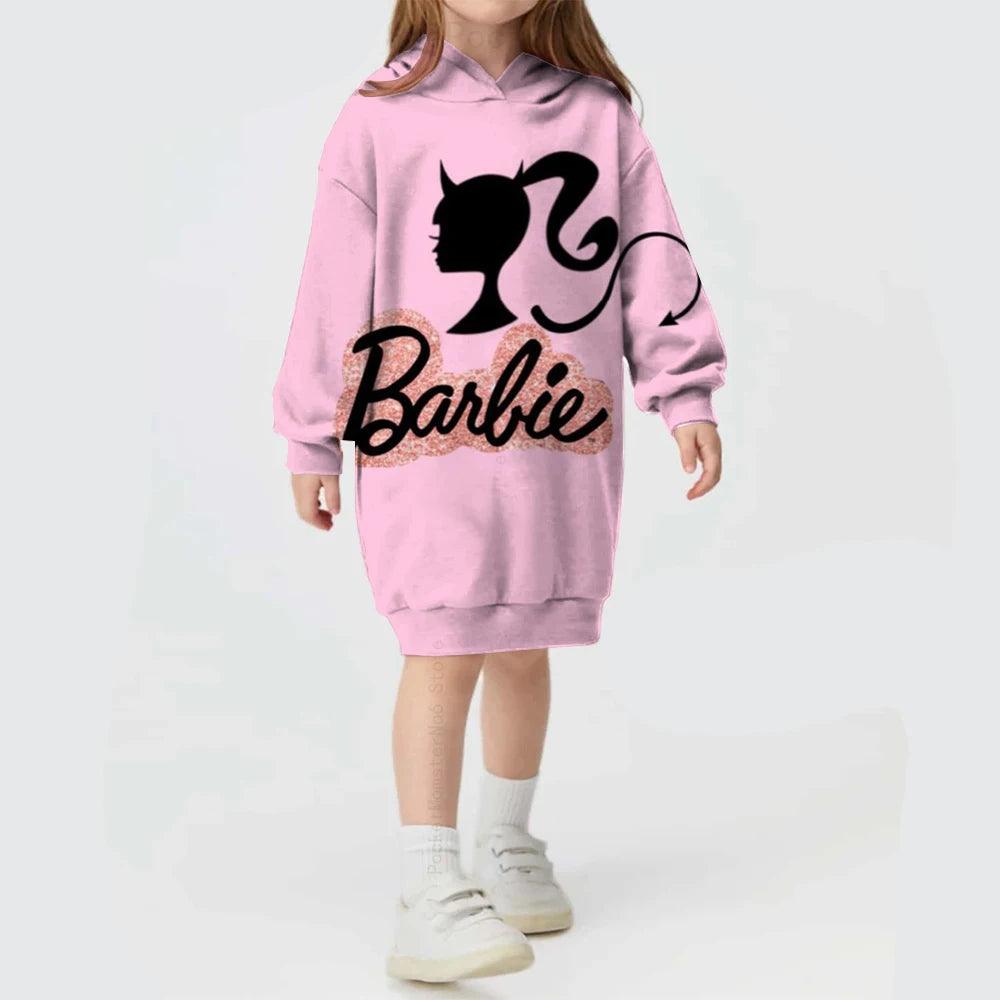 Robe Pull à Capuche Imprimée Princesse Barbie - Cherubin