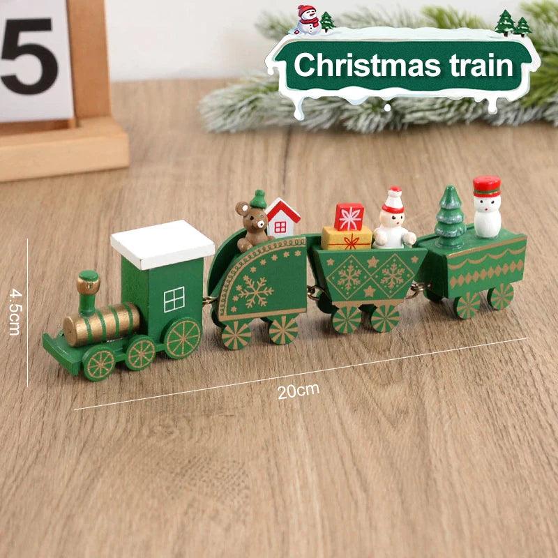 Train de Noël en Bois - Plusieurs coloris - Cherubin