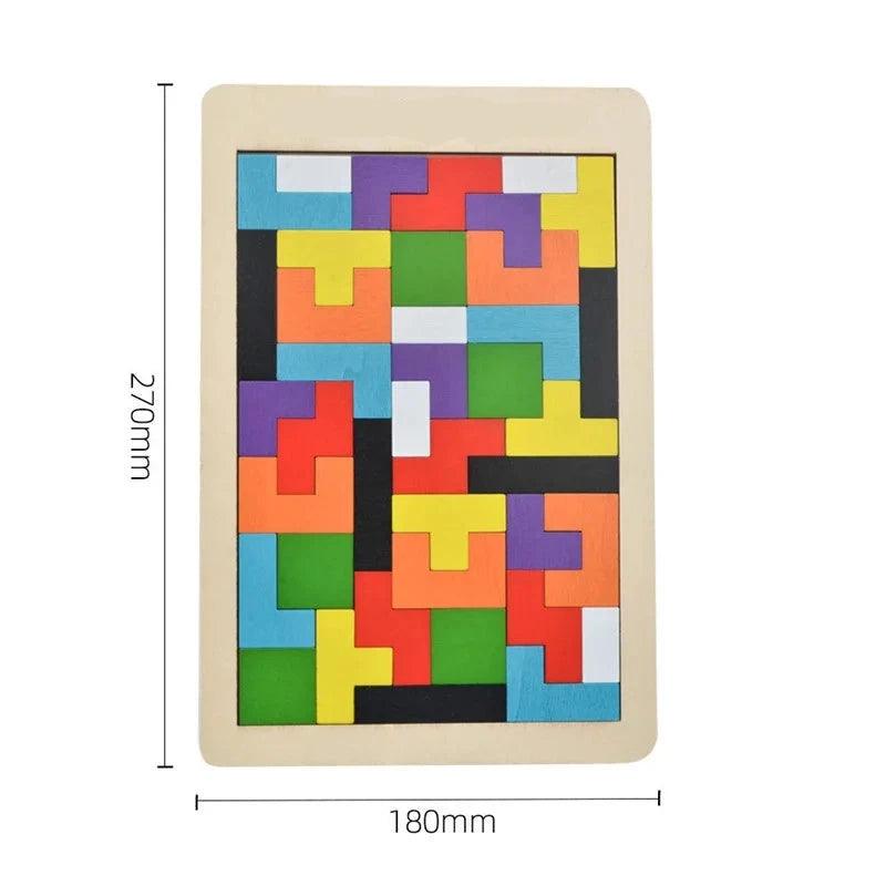 Jeu tetris en 3D - Jeu créatif coloré pour enfant - Cherubin