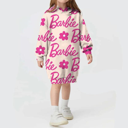 Robe Pull à Capuche Imprimée Princesse Barbie - Cherubin