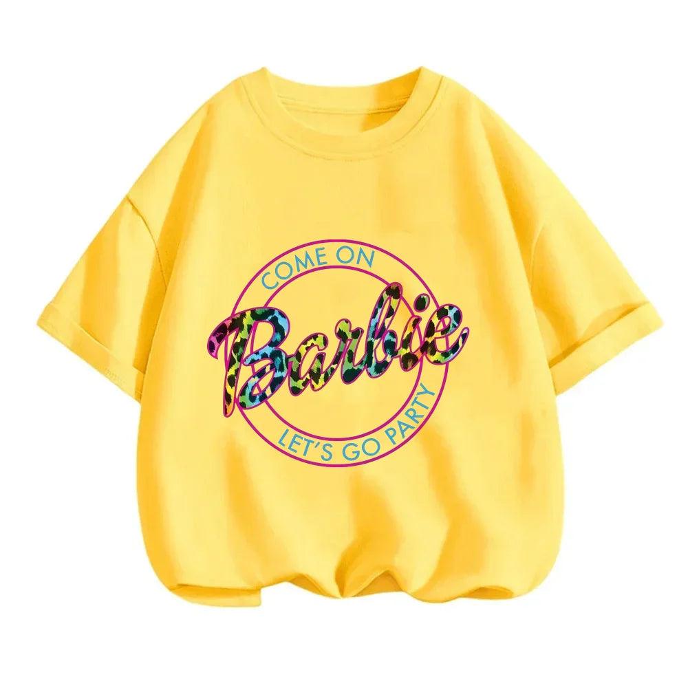 T-shirt à Manches Courtes Imprimé Barbie - Tendance 2024 - Cherubin