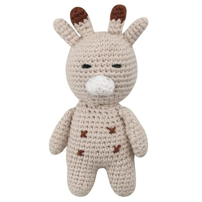 Hochet en peluche pour bébé à motif animal fait main - Cherubin