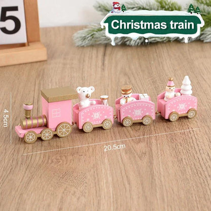 Train de Noël en Bois - Plusieurs coloris - Cherubin