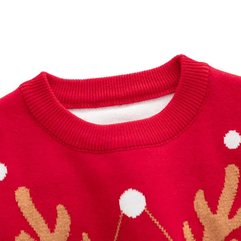 Pull Jacquard Double Cerf pour Enfants - Cherubin