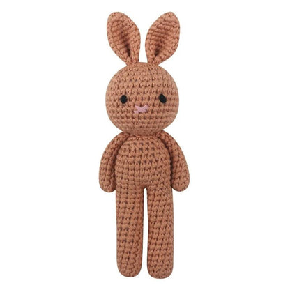 Hochet en peluche pour bébé à motif animal fait main - Cherubin