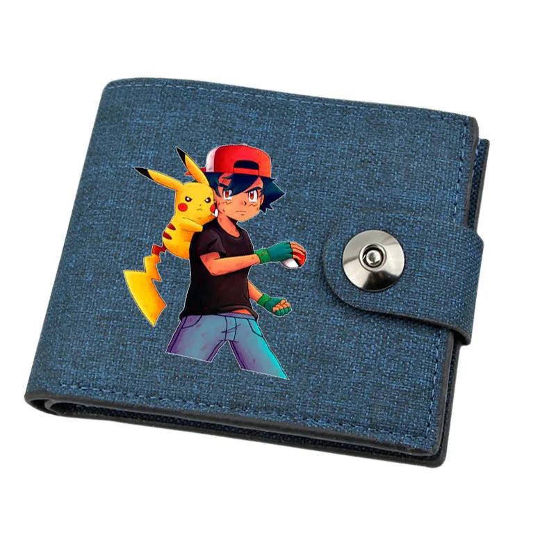 Mini porte-monnaie en toile Pokémon avec Pikachu pour enfant - Cherubin