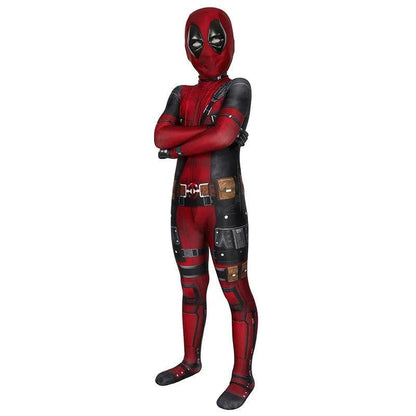 Costume cosplay anti-héro Deadpool - Taille adulte et enfant - Cherubin