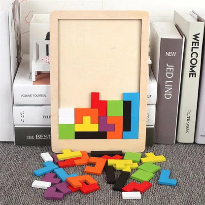 Jeu tetris en 3D - Jeu créatif coloré pour enfant - Cherubin