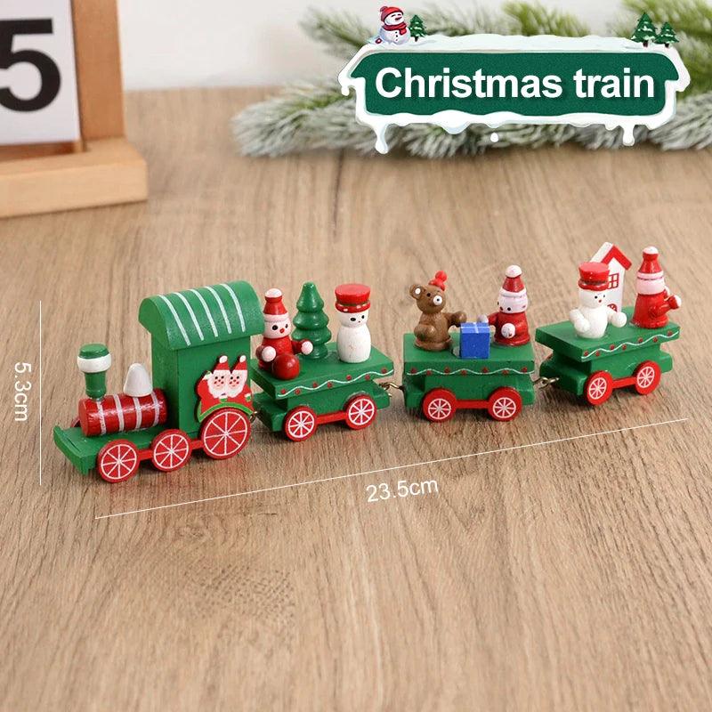 Train de Noël en Bois - Plusieurs coloris - Cherubin