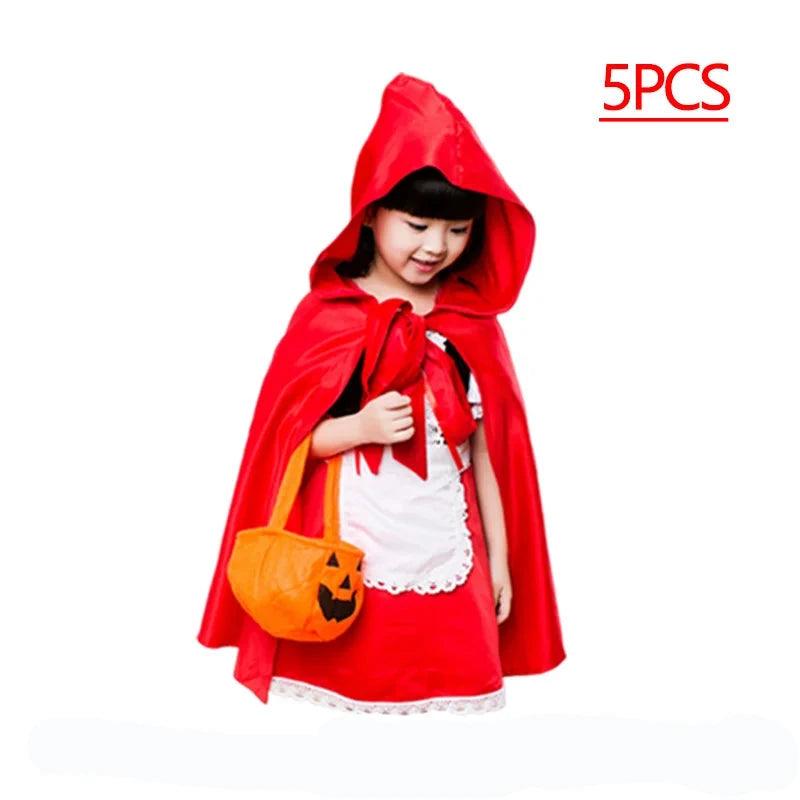 Costume sorcière, petit chaperon rouge et vampire. Le parfait cosplay Halloween pour votre fille - Cherubin