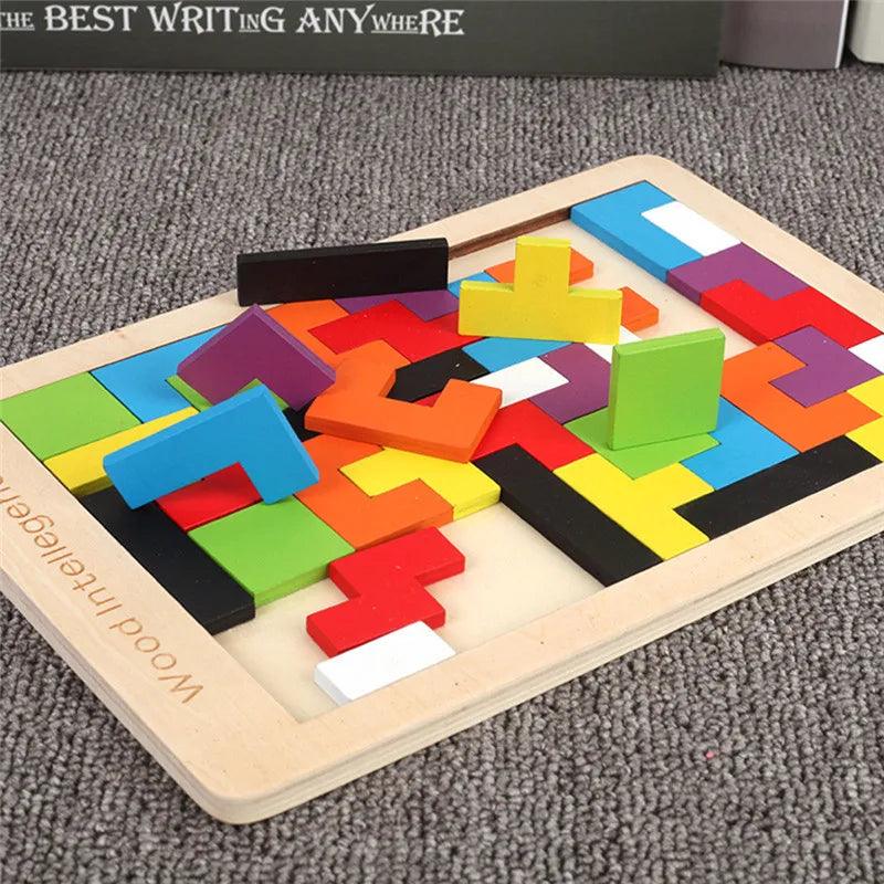 Jeu tetris en 3D - Jeu créatif coloré pour enfant - Cherubin