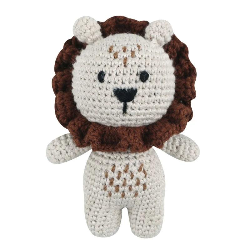 Hochet en peluche pour bébé à motif animal fait main - Cherubin