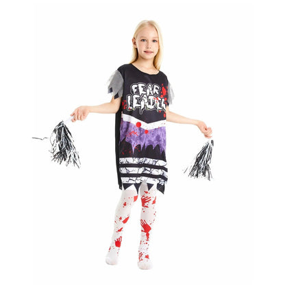 Costume cosplay pom-pom girl pour enfant - thème Halloween - Cherubin