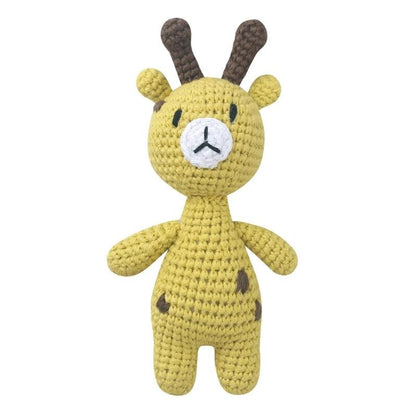 Hochet en peluche pour bébé à motif animal fait main - Cherubin