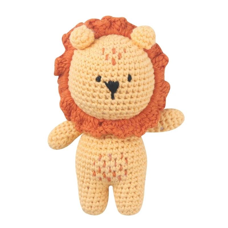 Hochet en peluche pour bébé à motif animal fait main - Cherubin