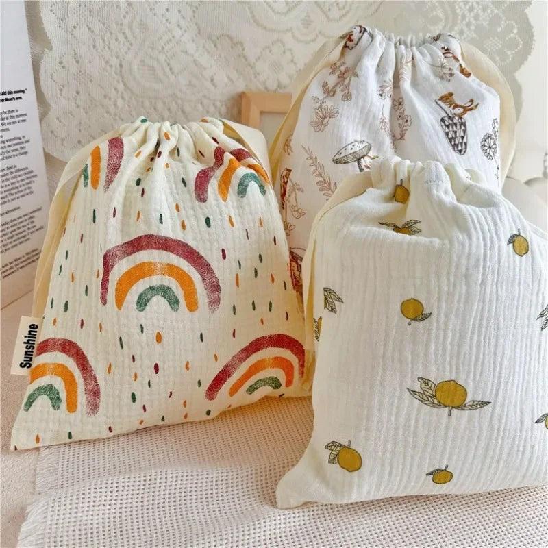 Sacs de rangement de couches en coton naturel pour bébé - Cherubin