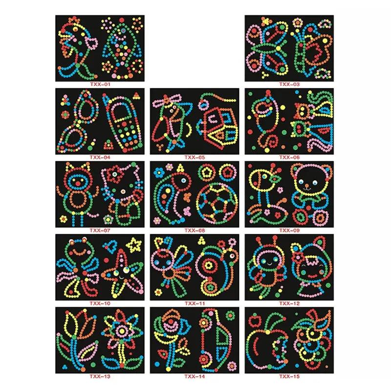 Mosaïque d'autocollants colorés - Puzzle éducatifs pour enfants - Cherubin