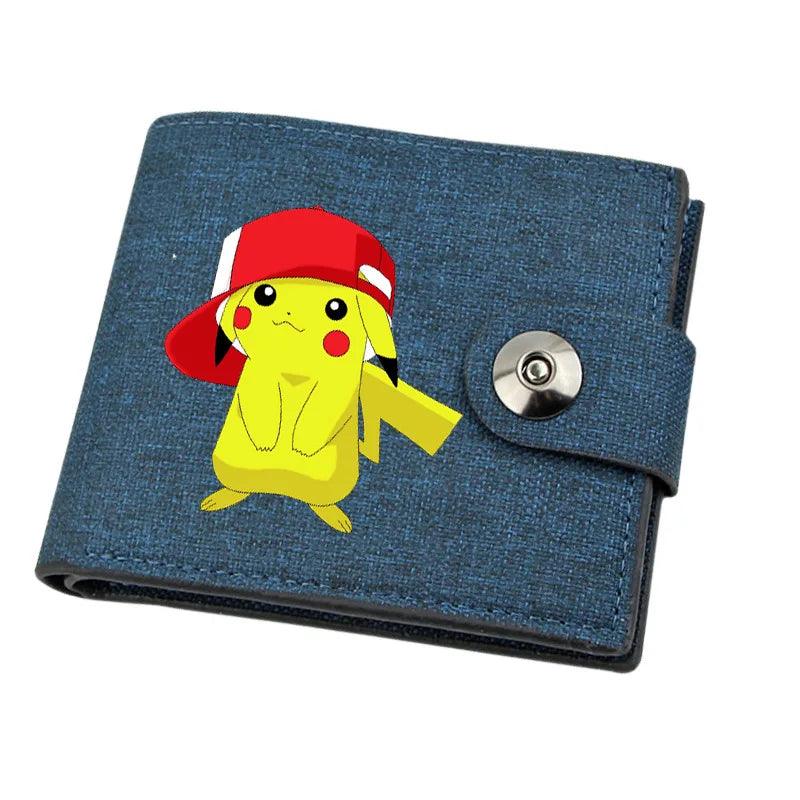 Mini porte-monnaie en toile Pokémon avec Pikachu pour enfant - Cherubin