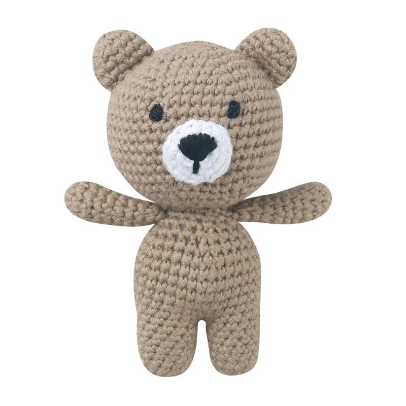 Hochet en peluche pour bébé à motif animal fait main - Cherubin