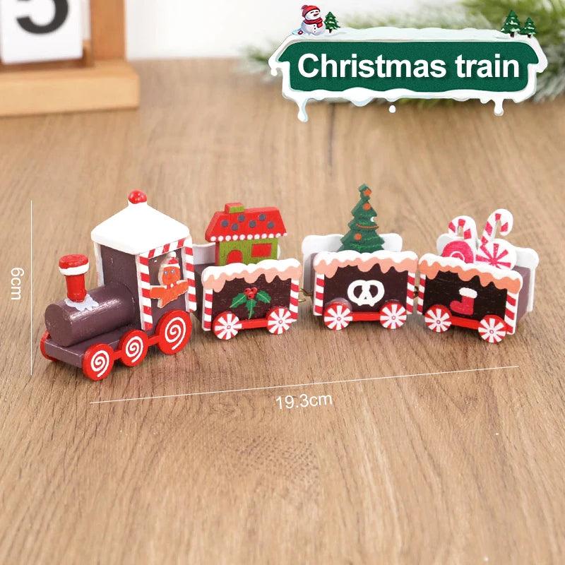 Train de Noël en Bois - Plusieurs coloris - Cherubin