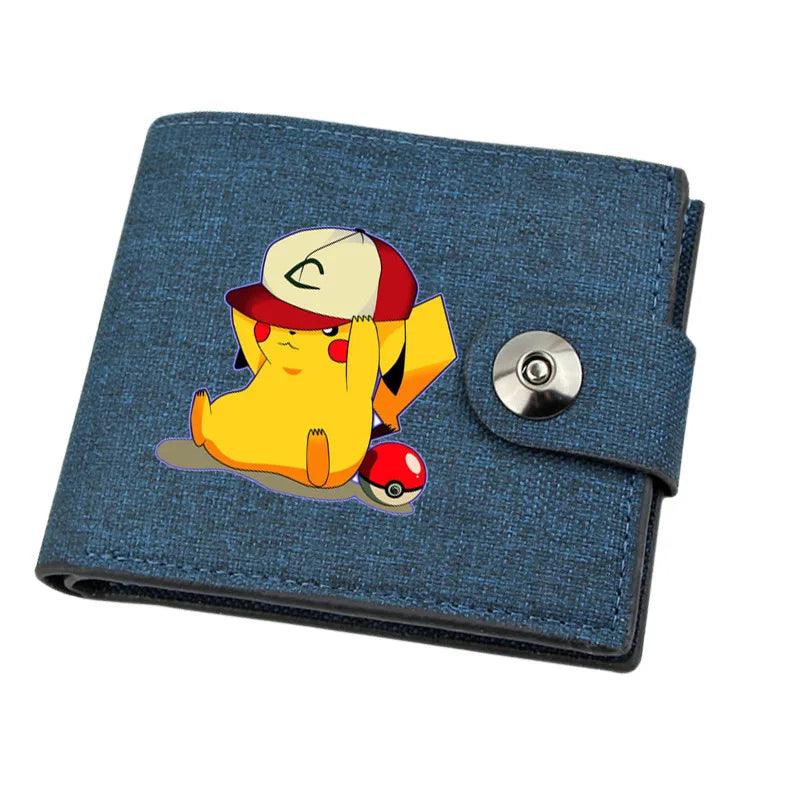 Mini porte-monnaie en toile Pokémon avec Pikachu pour enfant - Cherubin