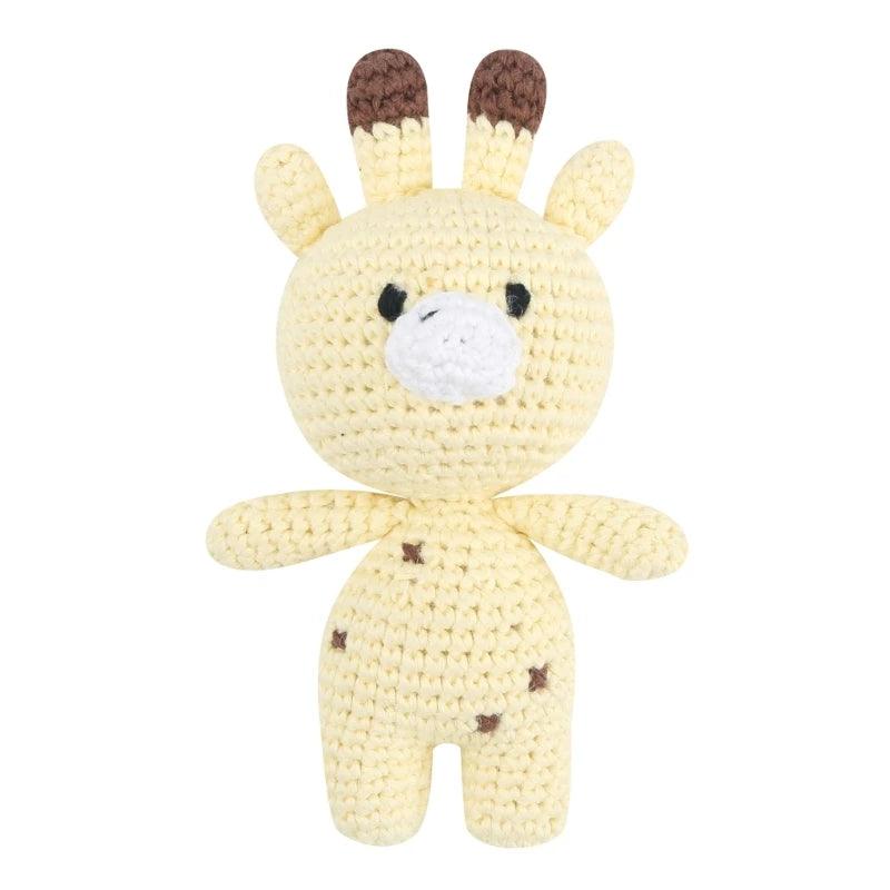 Hochet en peluche pour bébé à motif animal fait main - Cherubin