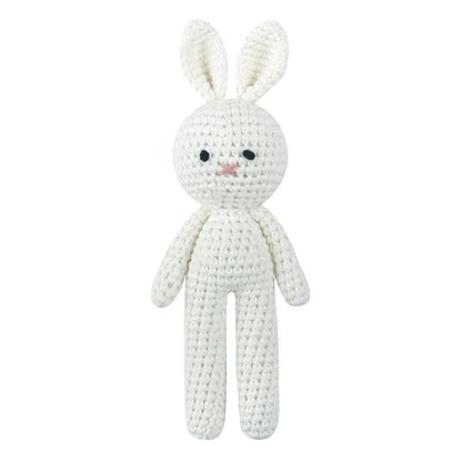 Hochet en peluche pour bébé à motif animal fait main - Cherubin