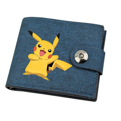 Mini porte-monnaie en toile Pokémon avec Pikachu pour enfant - Cherubin