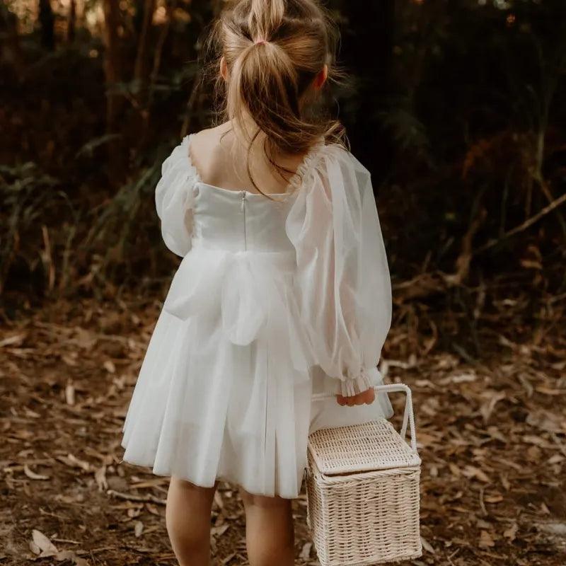 Robe de Princesse en Tulle à Manches Longues pour fille - Cherubin